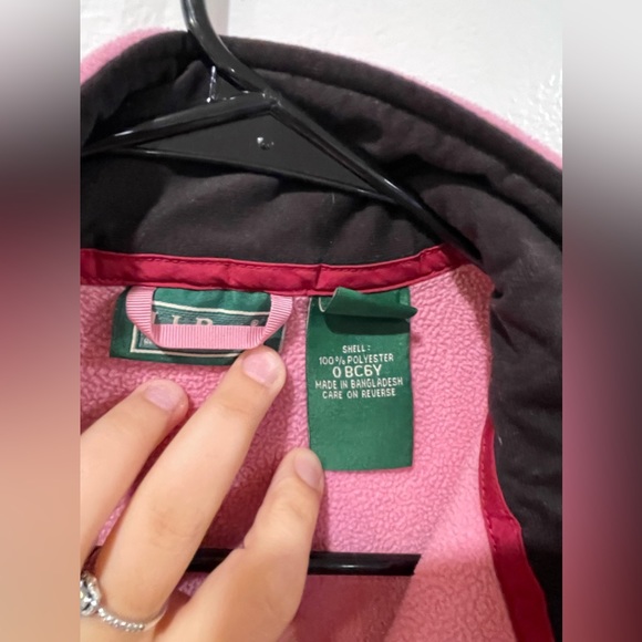 L.L. Bean Full Zip Fleece Jacket PINK Womens Small EUC - Picture 3 of 5